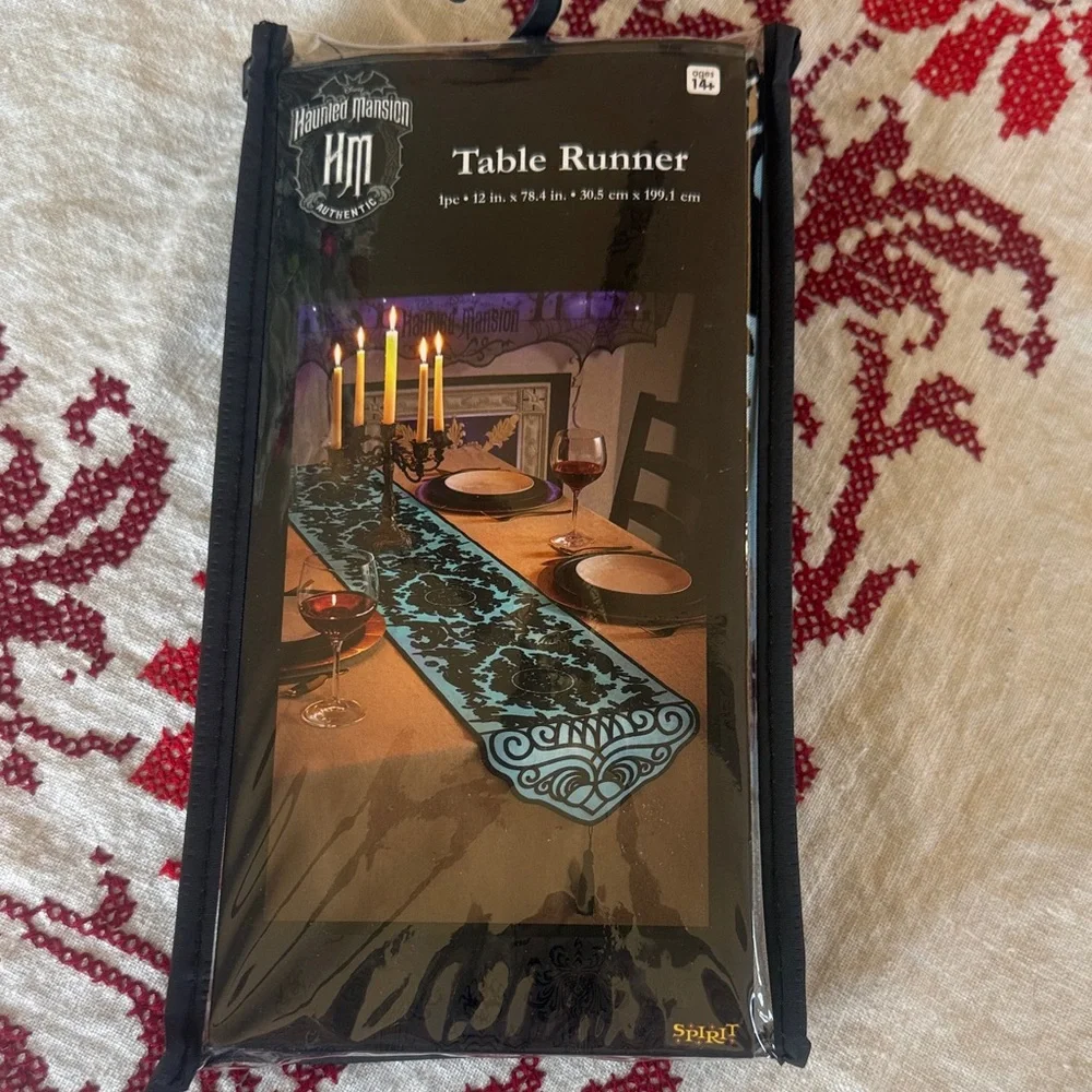 Haunted MansionBlack and Blue Table Runner - Picture 1 of 2